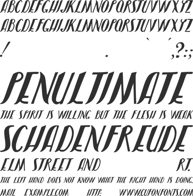 JMH Shadow font preview