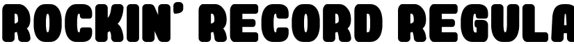 Rockin' Record Regular font