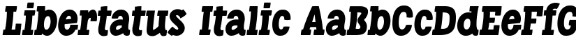 Libertatus Italic font