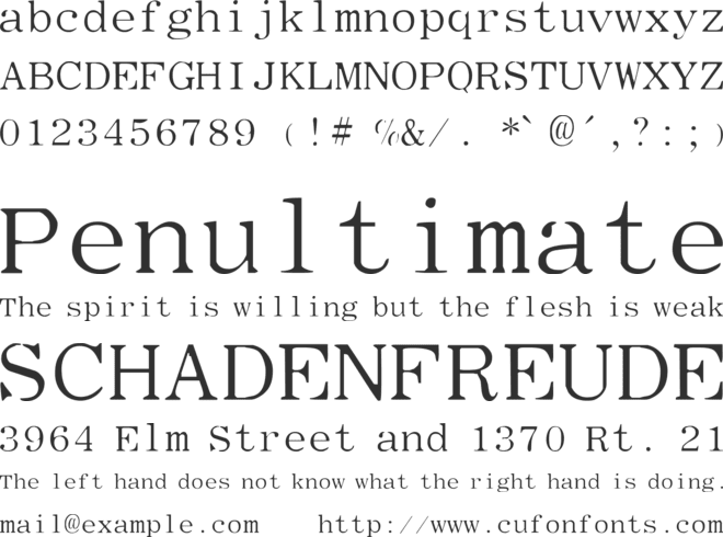 Type Wheel font preview