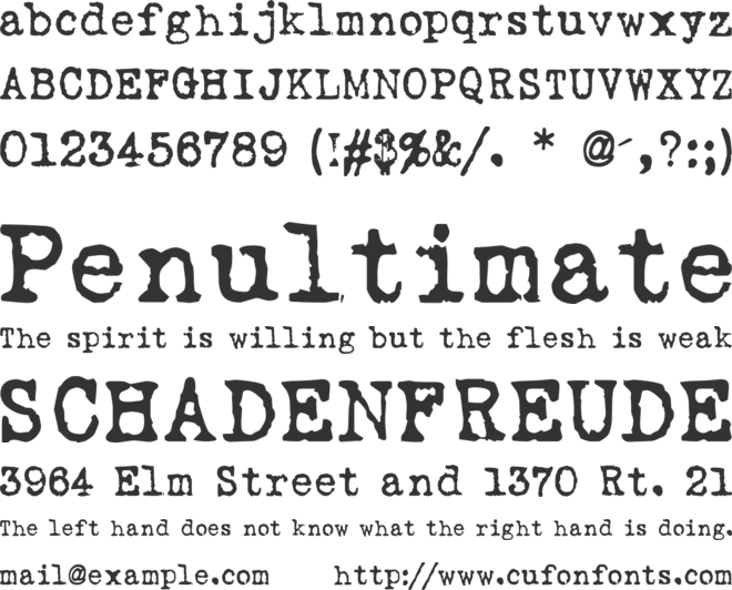 Love Letter TW font preview