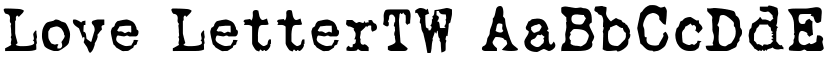 Love LetterTW font
