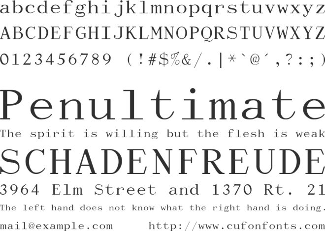 Dactylographe font preview