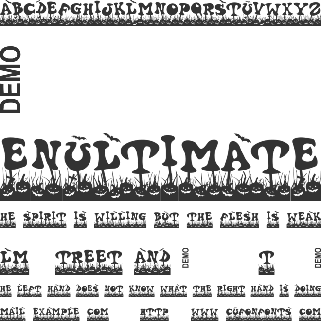 Haloven font preview