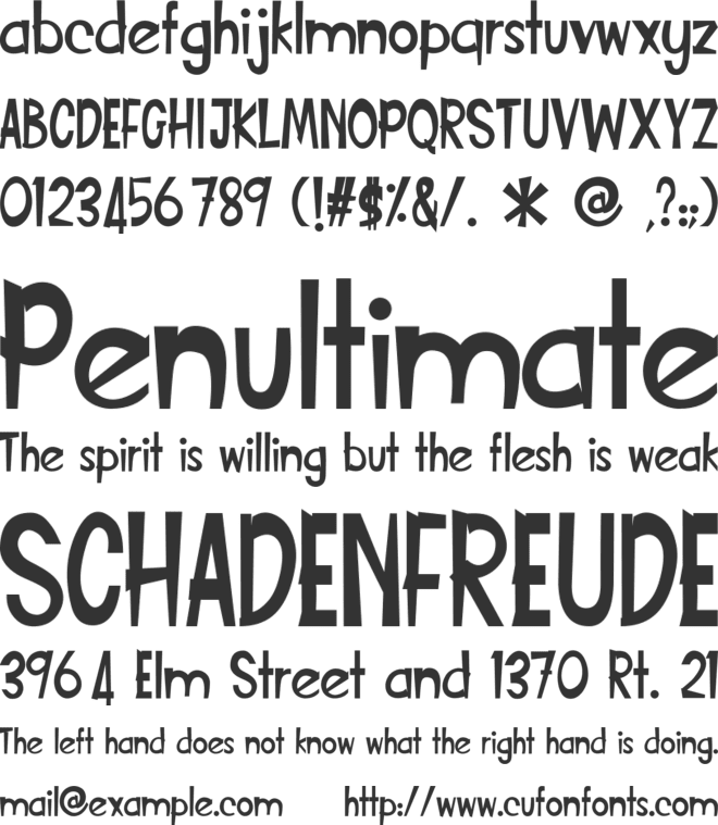 Fun Cartoon 2 font preview
