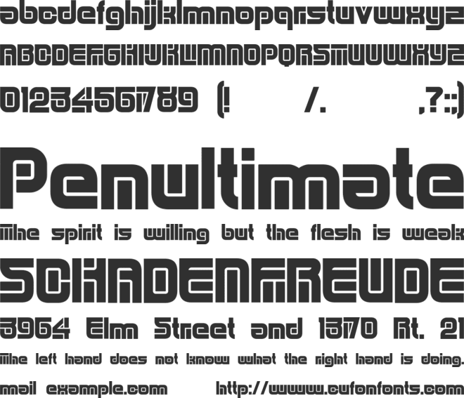 Principality font preview