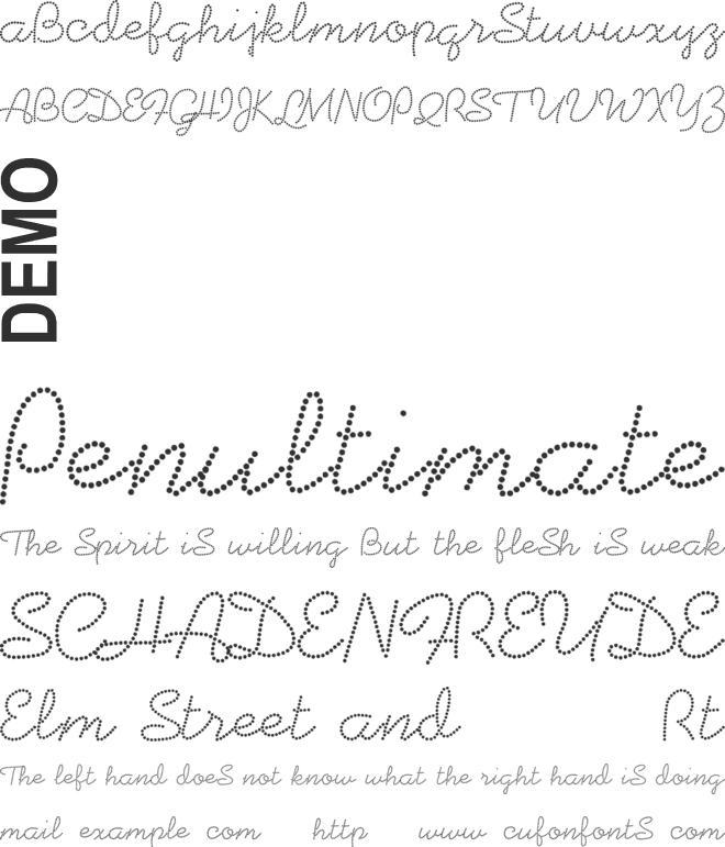 Beadwork font preview