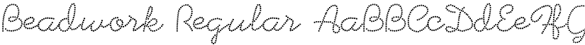 Beadwork Regular font