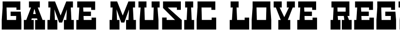Game Music Love Regular font
