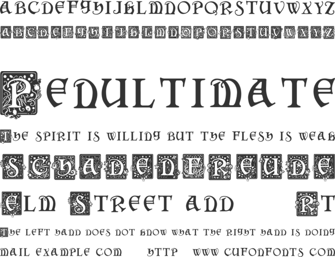 SquareCaps font preview