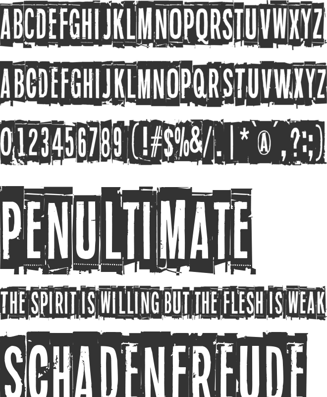 Blockheads font preview