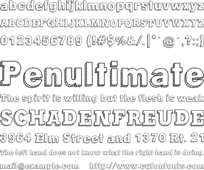 Gregory Packaging font preview