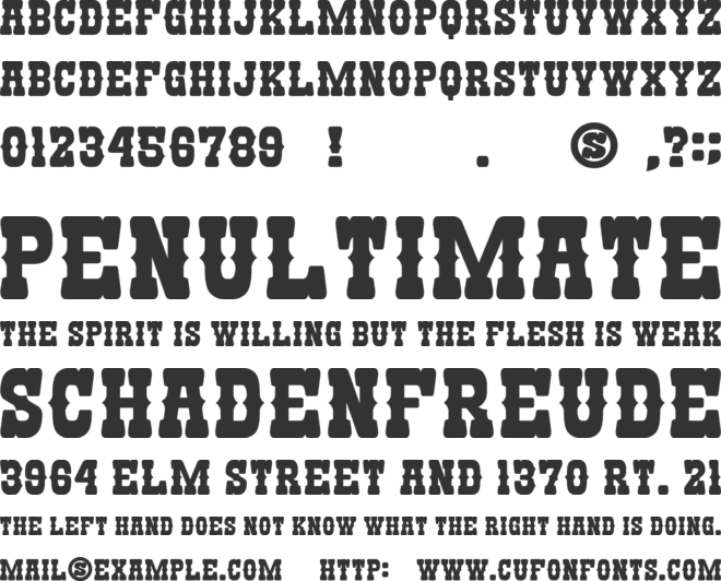 Nandaka Western font preview