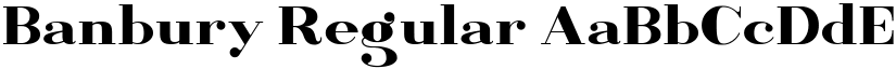 Banbury Regular font