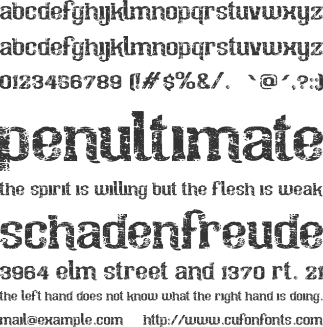 four potatoes farm font preview