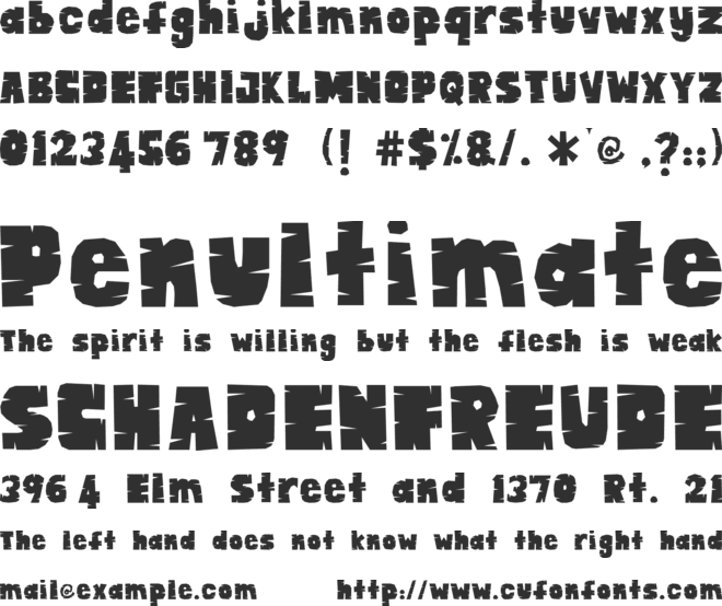 CUTE ANIMAL font preview