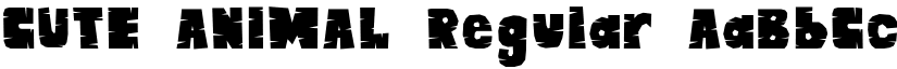 CUTE ANIMAL Regular font