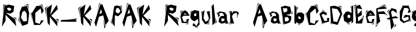 ROCK_KAPAK Regular font