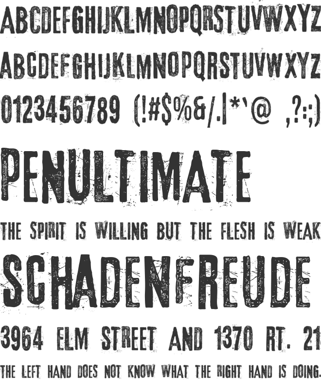 El tercer hombre font preview