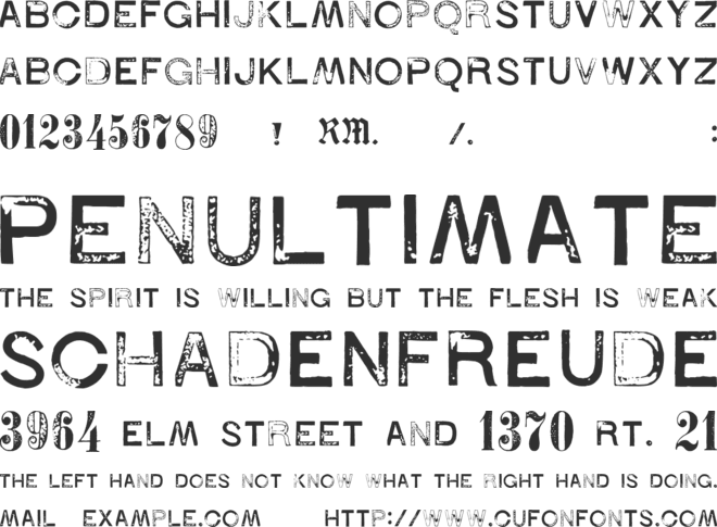 1938 STeMPEL font preview