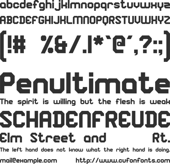 Square Block font preview