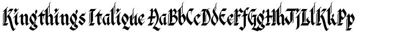 Kingthings Italique font