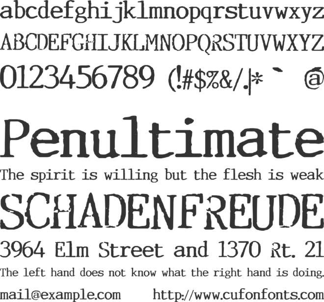 Incognitype font preview