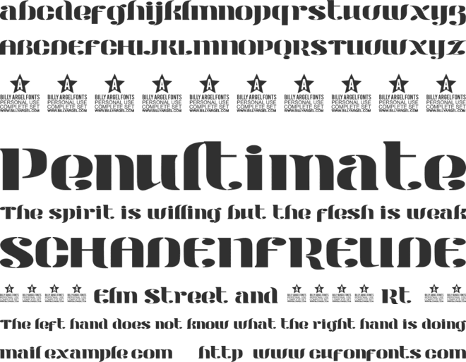 Modern Stencil Personal Use font preview