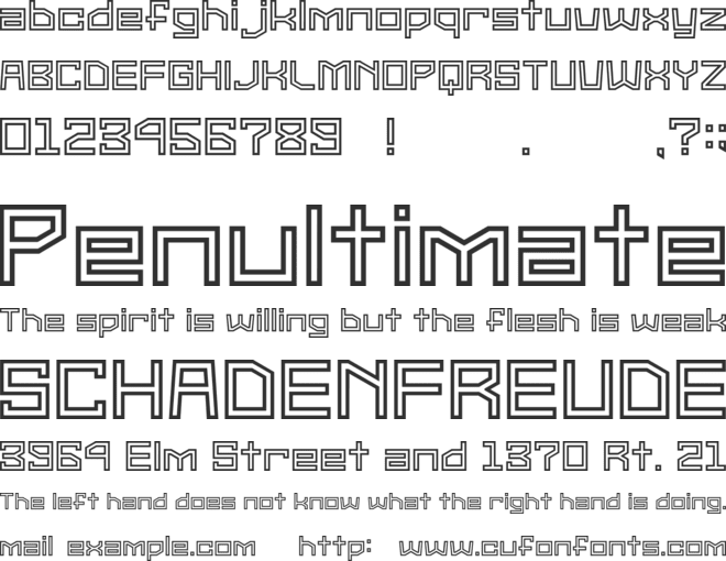 Super G-Type 2 font preview