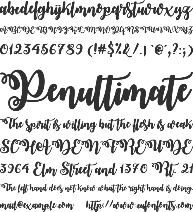 October Twilight font preview