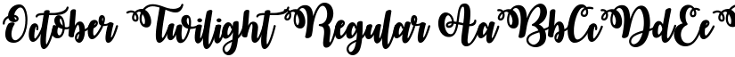 October Twilight Regular font