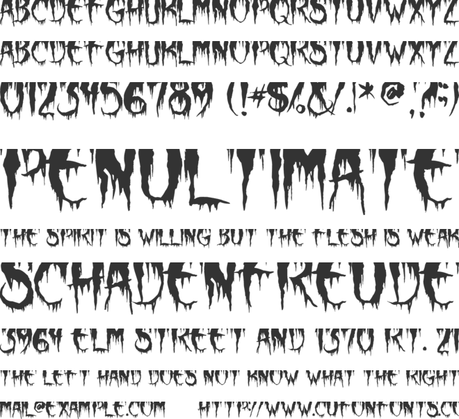 Werewolf Moon font preview