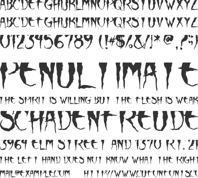 Wolf Moon font preview