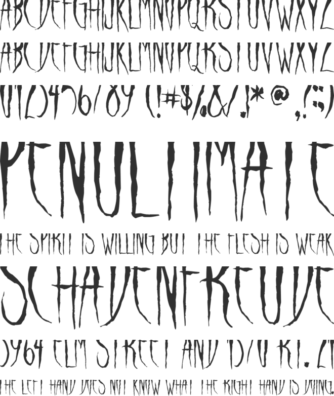 Raven Song font preview