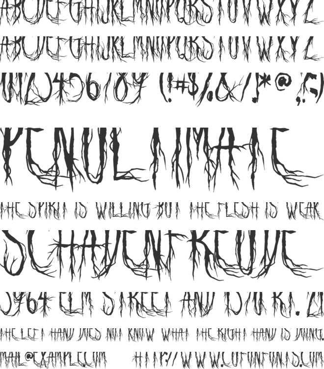 Raven Scream font preview