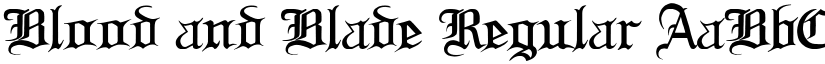 Blood and Blade Regular font