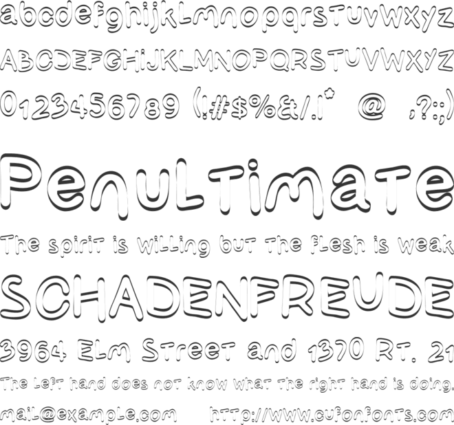 OlivesOutline font preview