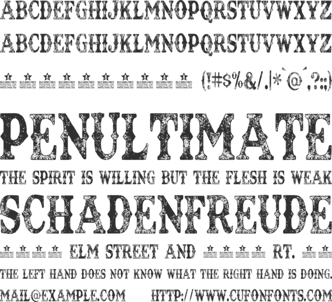 TEXAS TANGO EXTRA ROTH PERSONAL font preview
