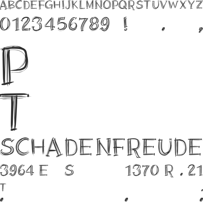 PWScratched2 font preview
