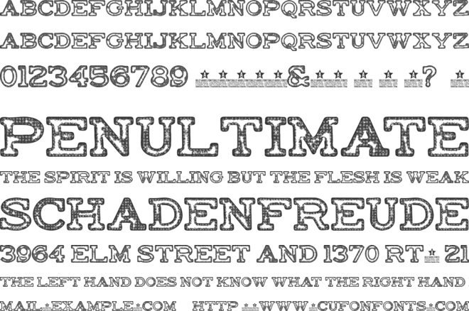 FACTORY font preview