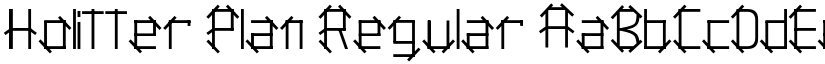 Holitter Plan Regular font