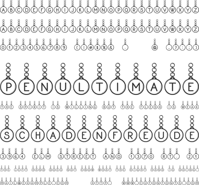 Proxanys font preview