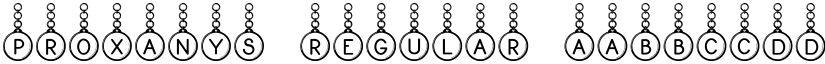 Proxanys Regular font