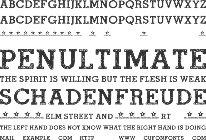 ROAD MOVIE font preview