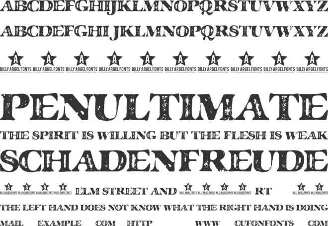 MAJOR GUILTY font preview