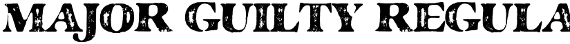 MAJOR GUILTY Regular font