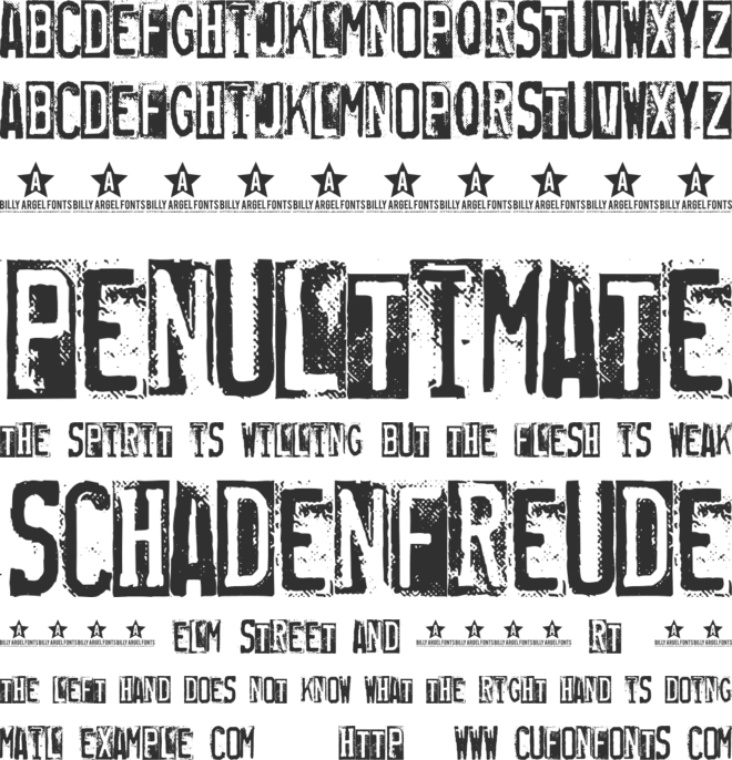 RUBBER STAMP font preview