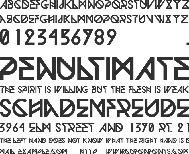 Woodwarrior font preview