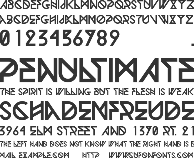 Woodwarrior font preview