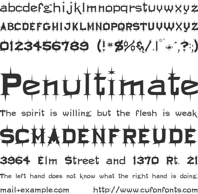 Twikling font preview